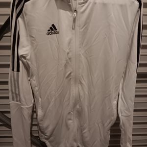 Adidas Training Tiro 3 stripe track jacket in white